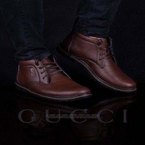 نیم بوت مردانه قهوه ای سوخته مدل 1308