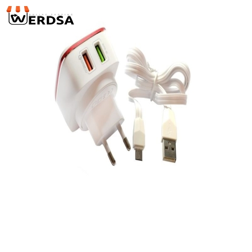 شارژر دیواری الدینیو مدل A2405Q همراه با کابل microUSB