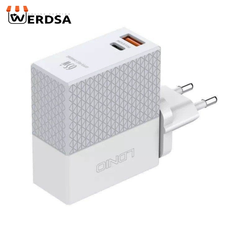 شارژر دیواری الدینیو مدل A2620C به‌ همراه کابل تبدیل USB-C