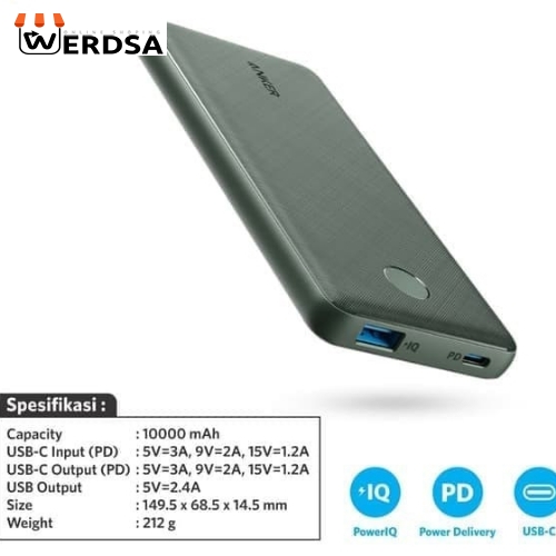 شارژر همراه انکر مدل PowerCore ||| A1231H11 ظرفیت 10000 میلی آمپر ساعت