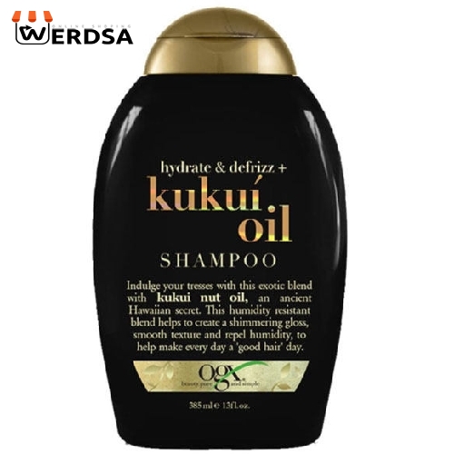 شامپو ضد ریزش مو او جی ایکس مدل kukui oil حجم 385 میلی لیتر