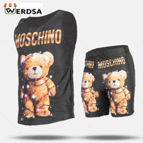 ست رکابی و شلوارک مردانه Moschino مدل 26257