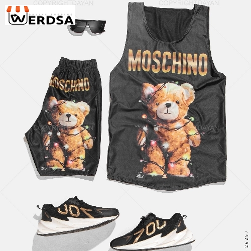 ست رکابی و شلوارک مردانه Moschino مدل 26257