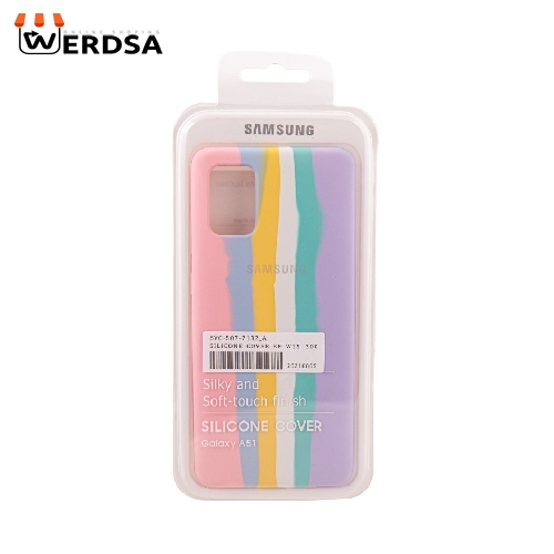 کاور طرح رنگین کمان مدل سیلیکون NO.1 مناسب برای تمامي گوشی موبایل سامسونگ Galaxy A51