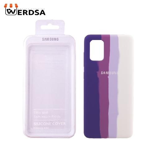 کاور طرح رنگین کمان مدل سیلیکون NO.1 مناسب برای تمامي گوشی موبایل سامسونگ Galaxy A51