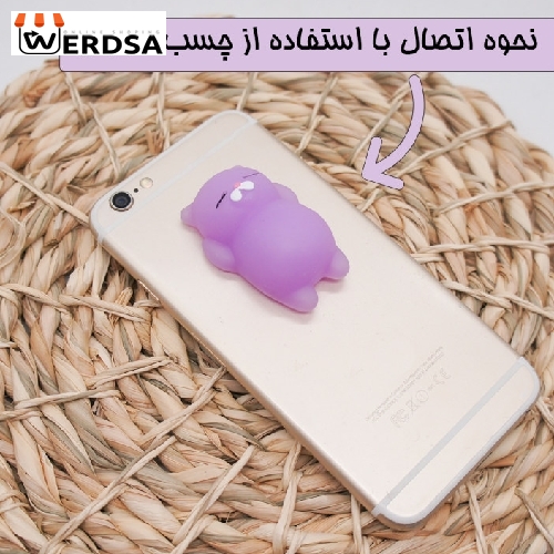 پایه نگهدارنده گوشی موبایل پاپ سوکت طرح گربه نرمالو مدل Pop_Fidget