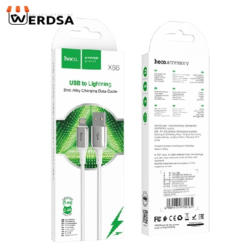 کابل تبدیل USB به لایتنینگ هوکو مدل X66 طول 1 متر