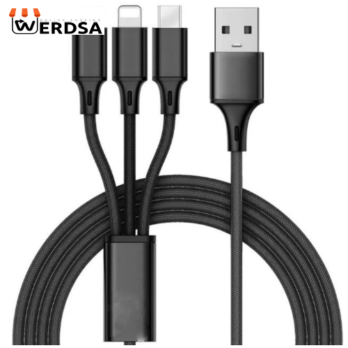 کابل تبدیل USB به microUSB / USB-C / لایتنینگ سمگپرس مدل Quick Charger طول 1 متر