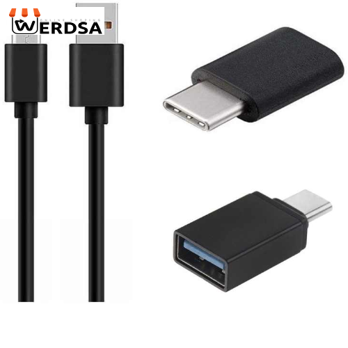 کابل تبدیل USB به USB-C مکا مدل MCU49 به همراه مبدل OTG USB-C و مبدل microUSB