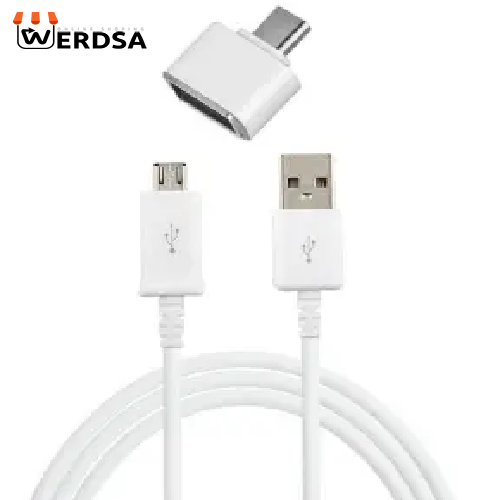 کابل تبدیل USB به microUSB مدل EP-DG925UWE طول 1 متر به همراه مبدل OTG microUSB