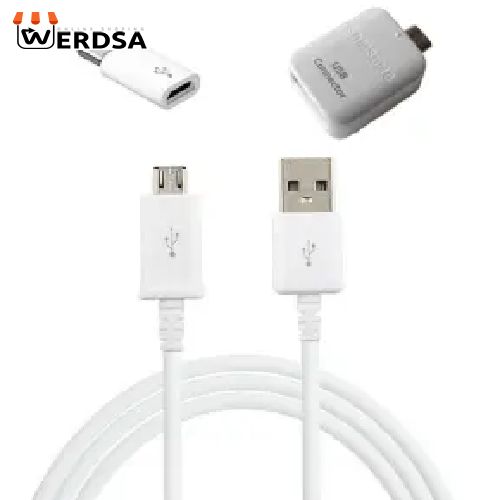 کابل تبدیل USB به microUSB مدل EP-DG925UWE طول 1.2 متر به همراه مبدل OTG microUSB و microUSB به USB-C