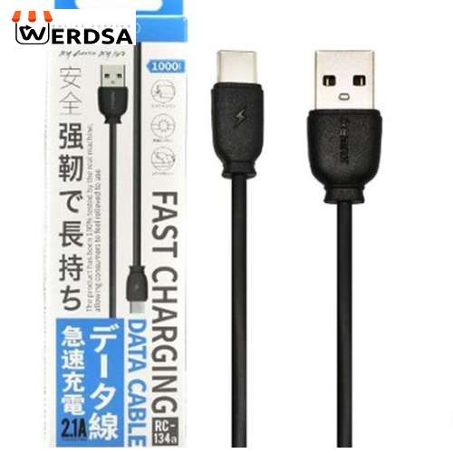 کابل تبدیل USB به USB-C مدل RC-134a طول 1 متر به همراه مبدل microUSB به USB-C