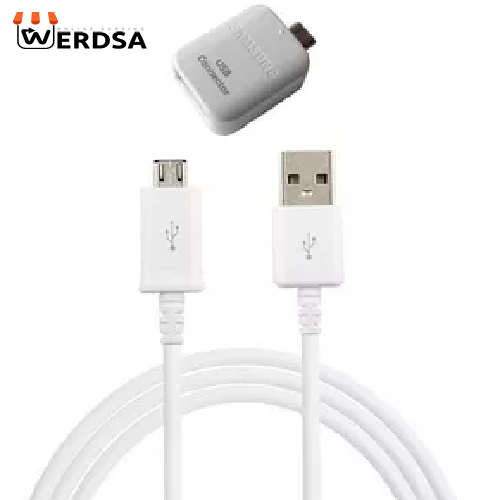 کابل تبدیل USB به microUSB مدل EP-DG925UWE طول 1.2 متر به همراه مبدل OTG microUSB