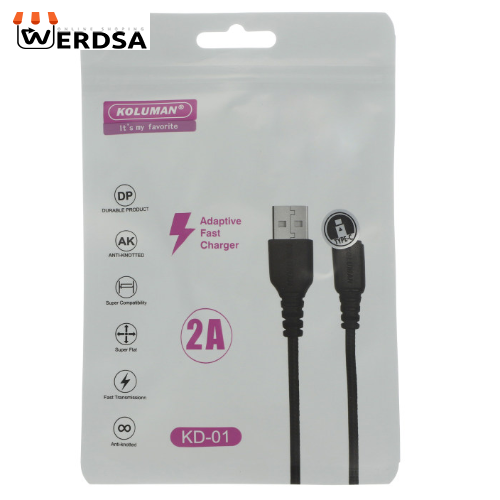 کابل تبدیل USB به USB Type-c کلومن مدل KD-01 طول 1 متر