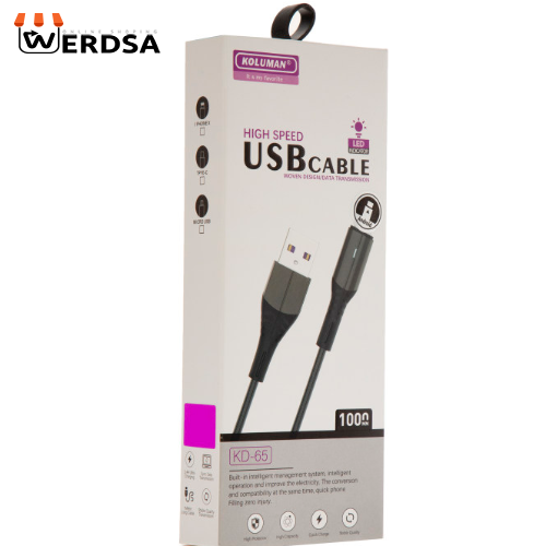 کابل تبدیل USB به microUSB کلومن مدل KD-65 طول 1 متر