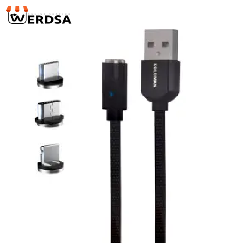 کابل تبدیل USB به لایتنینگ / MicroUSB / USB-C کلومن مدل K - M60 طول 1 متر