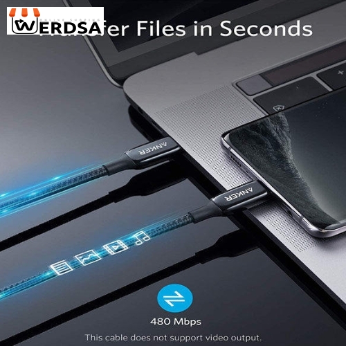 کابل USB-C انکر مدل A8863 PowerLine + III طول 1.8 متر