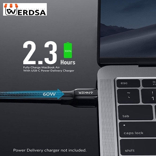 کابل USB-C انکر مدل A8863 PowerLine + III طول 1.8 متر