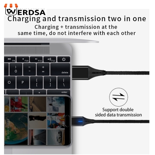 کابل تبدیل مغناطیسی USB به MicroUSB / USB-C / لایتنینگ مدل M10A5 طول 1 متر