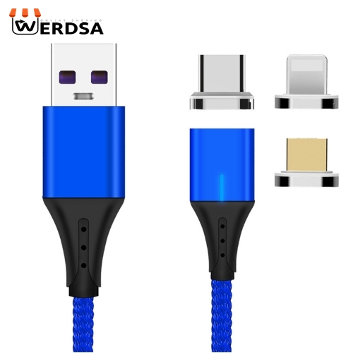 کابل تبدیل مغناطیسی USB به MicroUSB / USB-C / لایتنینگ مدل M10A5 طول 1 متر