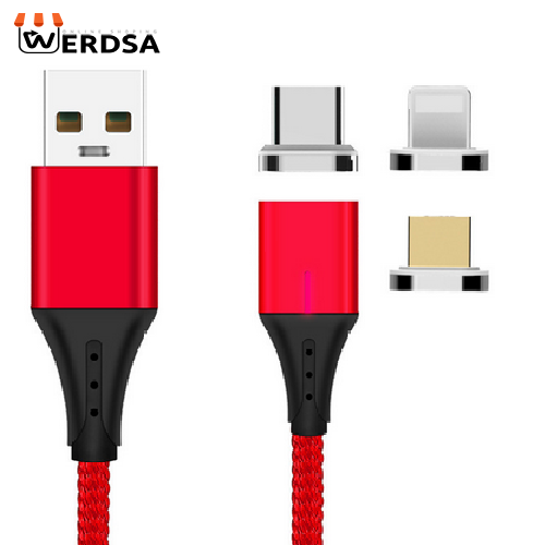 کابل تبدیل مغناطیسی USB به MicroUSB / USB-C / لایتنینگ مدل M10A5 طول 1 متر