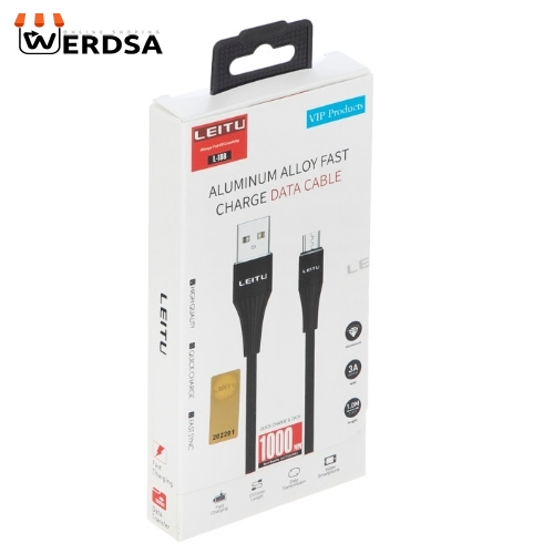 کابل تبدیل USB به MicroUSB لیتو مدل L-188 طول 1 متر