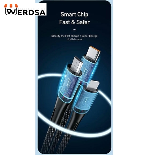 کابل تبدیل USB به microUSB /USB-C / لایتنینگ اوی مدل CL-972 طول 1.2 متر