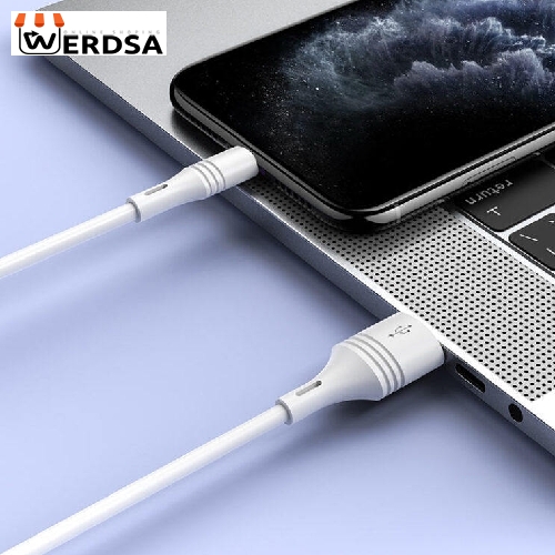 کابل تبدیل USB به لایتنینگ بروفون مدل BX43 طول 1 متر