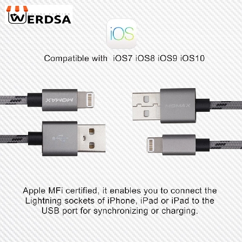 کابل تبدیل USB به لایتنینگ مدل DDM طول 1 متر