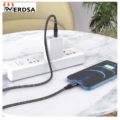 کابل تبدیل USB-C به لایتنینگ بروفون مدل BX56 20W طول 1 متر