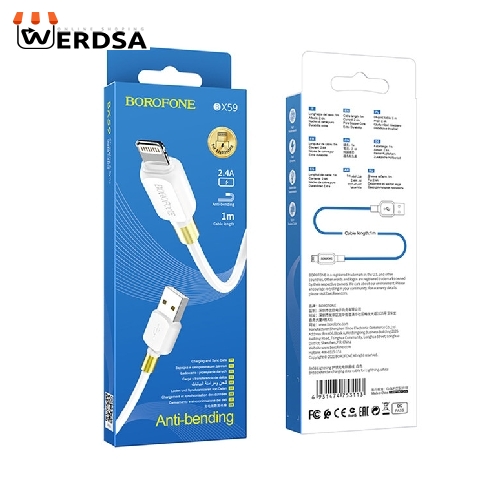 کابل تبدیل USB به لایتنینگ بروفون مدل BX59 طول 1 متر