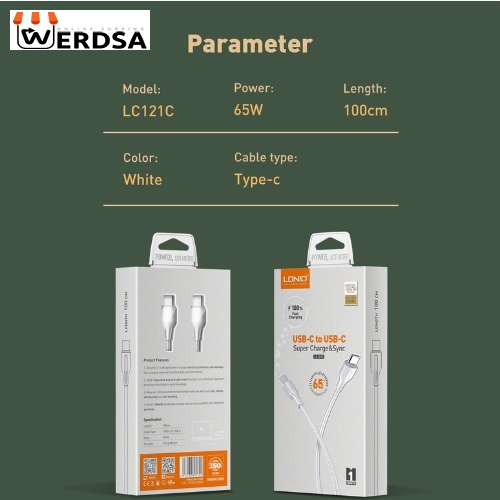 کابل USB-C الدینیو مدل LC121C طول 1 متر