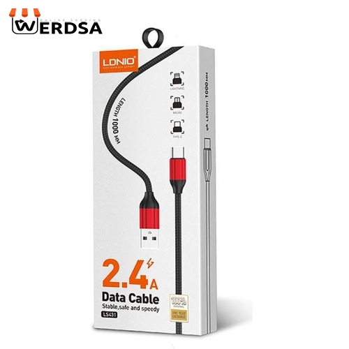 کابل تبدیل USB به USB-C الدینیو مدل LS431 طول 1 متر