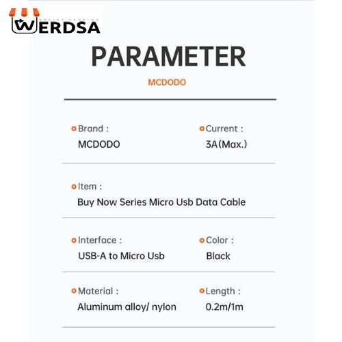 کابل تبدیل USB به MicroUSB مک دودو مدل CA-2281 طول 1 متر