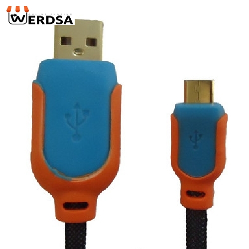 کابل فلزی تبدیل USB به microUSB مدل 1x به طول 1.5 متر