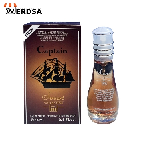 عطر جیبی مردانه اسمارت کالکشن مدل Captain Black کد 583 حجم 15 میلی لیتر