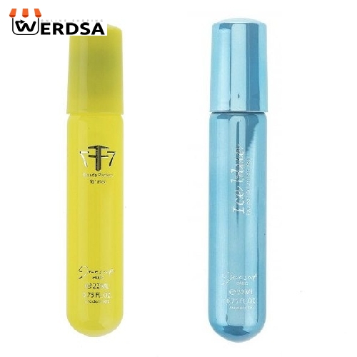 عطر جیبی ژک ساف مدل Ice Blue حجم 22 میلی لیتر به همراه عطر جیبی ژک ساف مدل F7