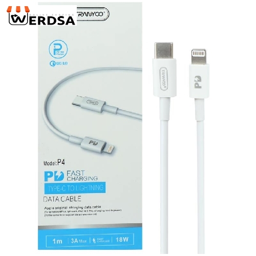 کابل تبدیل USB-C به لایتنینگ مدل P4 طول 1 متر