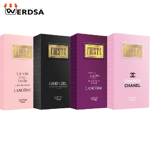 عطر جیبی زنانه فیستا مدل Alpha حجم 15 میلی لیتر مجموعه 4 عددی