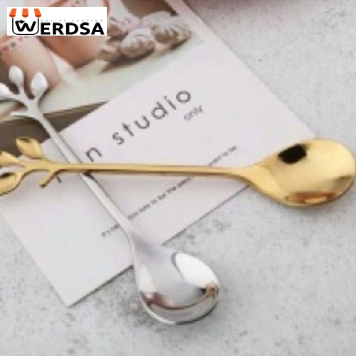 قاشق چای خوری مدل گلبرگ بسته دو عددی