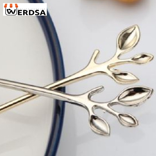قاشق چای خوری مدل گلبرگ بسته دو عددی