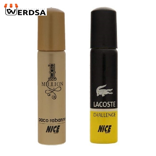 عطر جیبی مردانه نایس پاپت مدل 1Million حجم 30 میلی لیتر به همراه عطر جیبی مردانه مدل Lacoste Challenge حجم 30 میلی لیتر