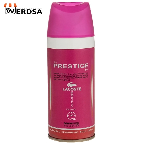 اسپری خوشبو کننده بدن زنانه پرستیژ مدل Lacoste Touch of Pink حجم 150 میلی لیتر