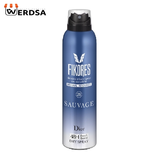 اسپری خوشبو کننده بدن مردانه فیکورس مدل Dior Sauvage حجم 200 میلی لیتر