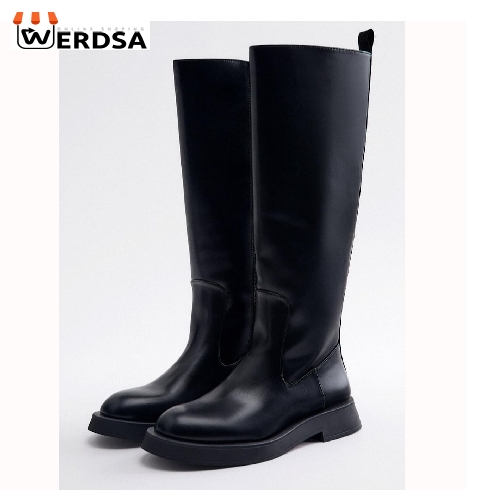 بوت زنانه زارا مدل FLAT KNEE-HIGH BOOTS