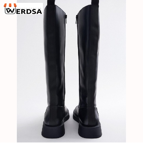 بوت زنانه زارا مدل FLAT KNEE-HIGH BOOTS