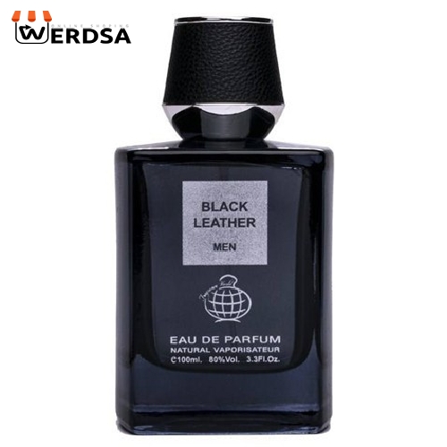 عطر ادکلن مردانه فراگرنس ورد مدل Black Leather حجم 100 میل ا Fragrance World Black Leather Eau De Parfum For men 100ml