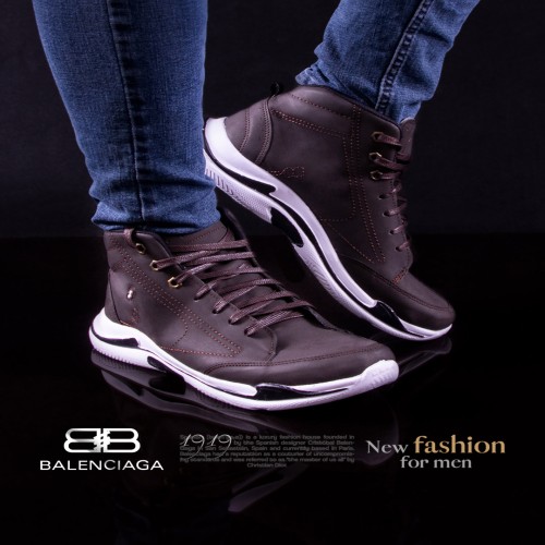 کفش نیم بوت مردانه بالنسیگا قهوه ای مدل 1287