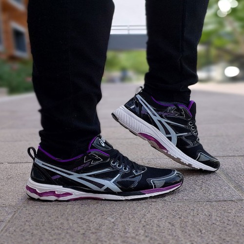 کفش اسپرت اسیکس مردانه مشکی بنفش مدل1112