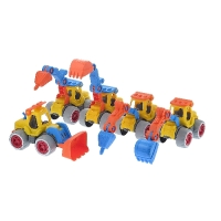 اسباب بازی ست کامل راهسازی لودر و غلطک و خاکبردار و مته زن هالیمو